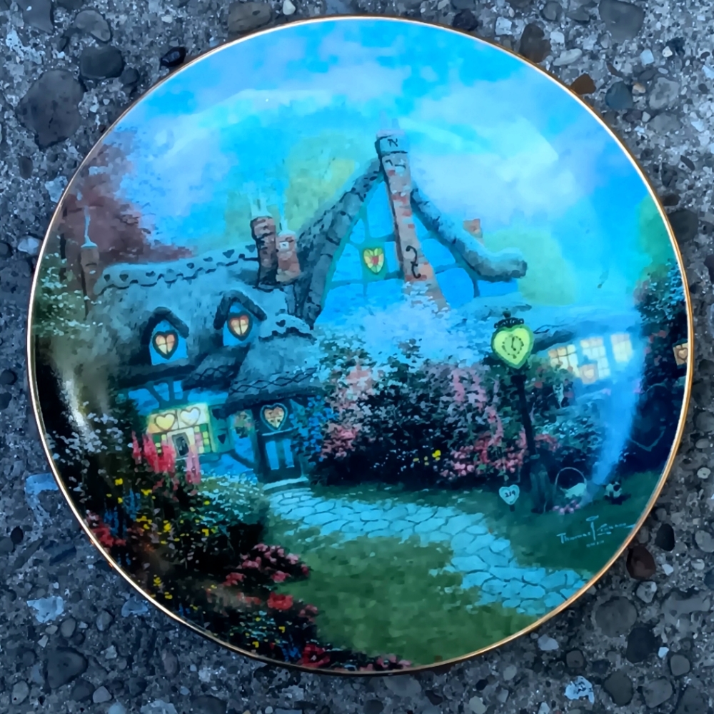 Thomas Kinkade Sweetheart Cottage Collectors Plate